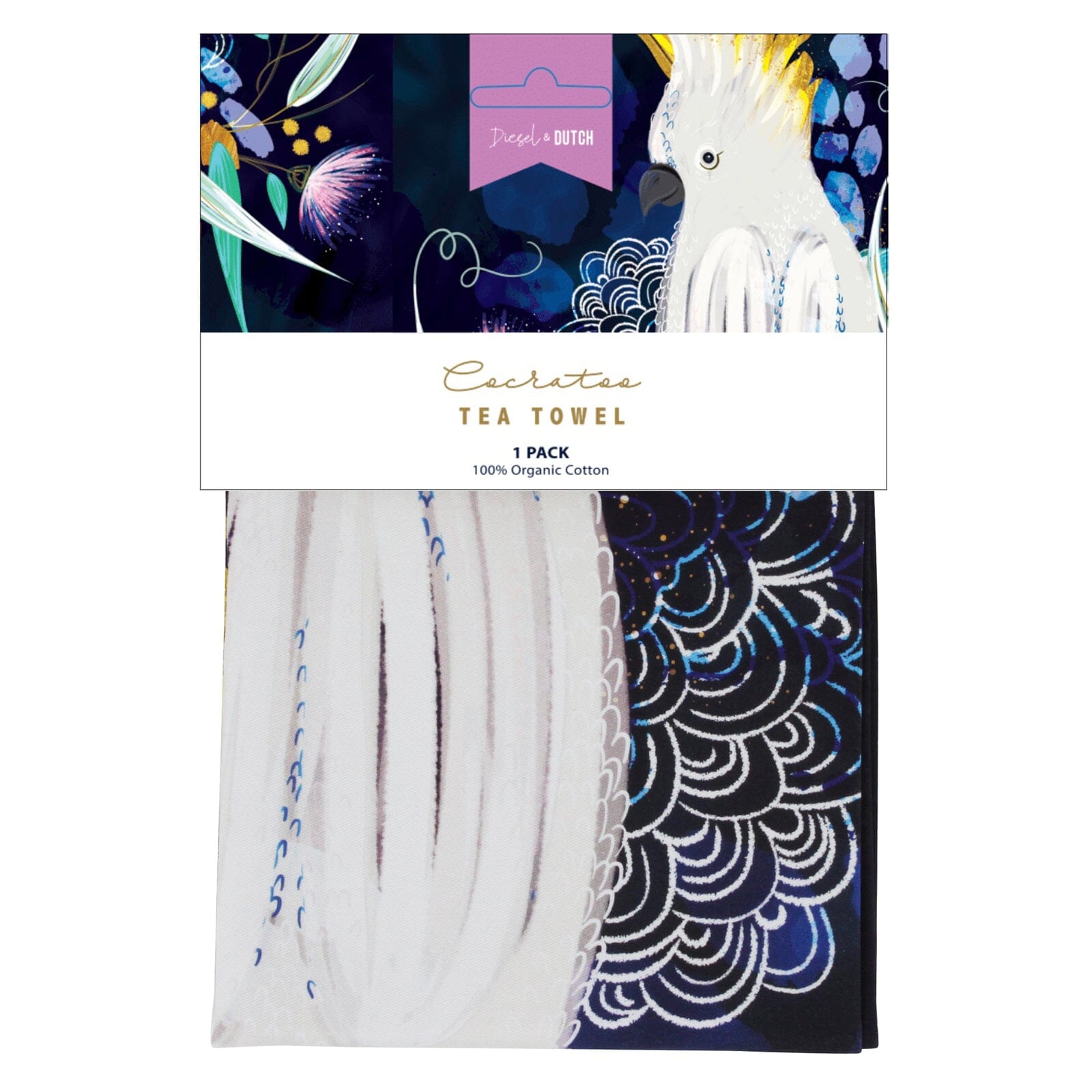 Diesel & Dutch - Cockatoo Tea Towel Tea Towels The Cooks Kitchen 