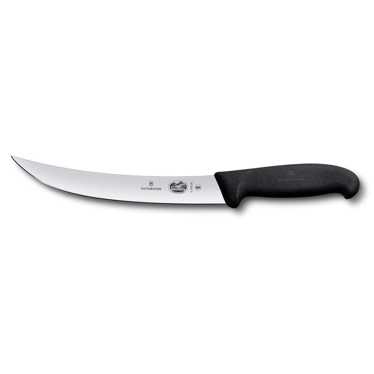 Victorinox Black Fibrox Narrow Breaking Curved 25cm Knife Specialist Knives The Cooks Kitchen 