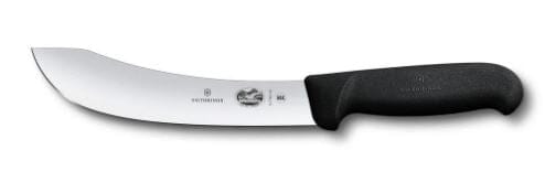 Victorinox German Style Skinning Knife 18cm Black Fibrox Handle Butchering Knives The Cooks Kitchen 