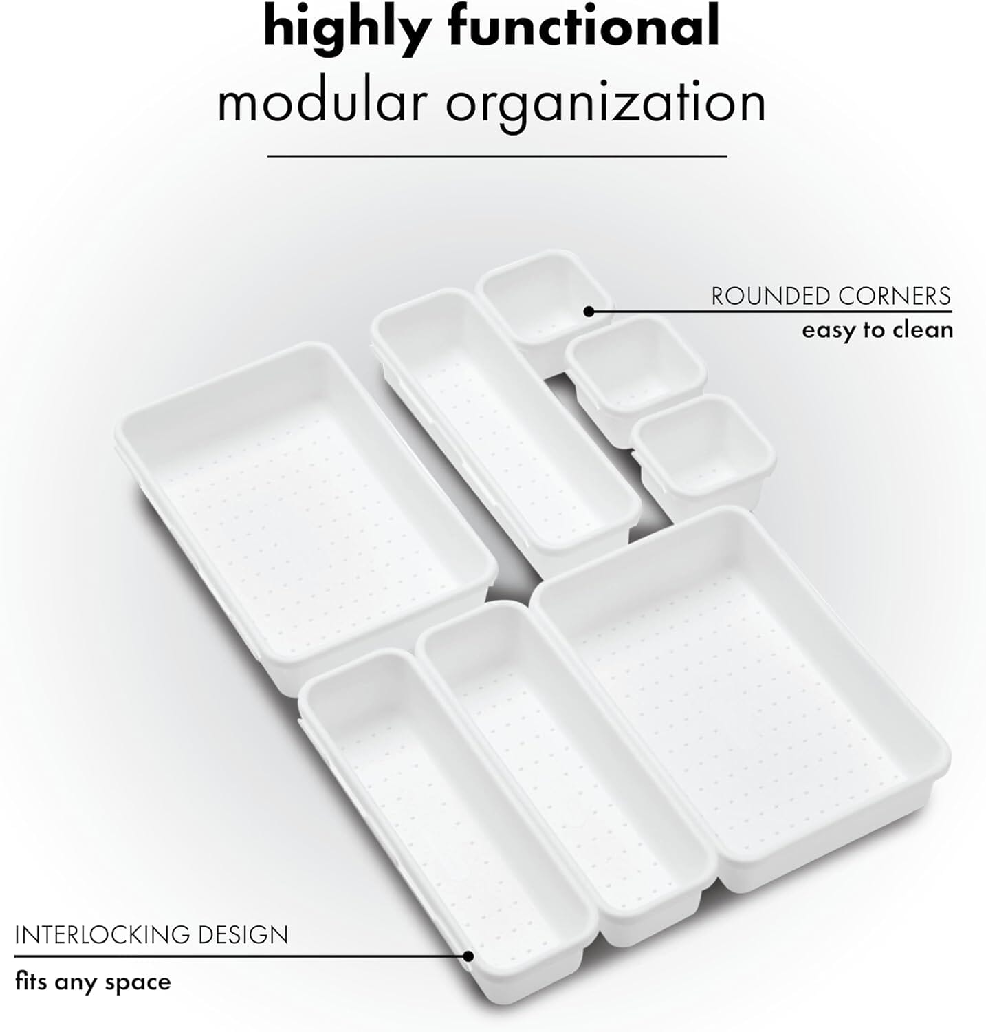 Madesmart Interlocking 8 Bin Pack Bins & Liners The Cooks Kitchen 