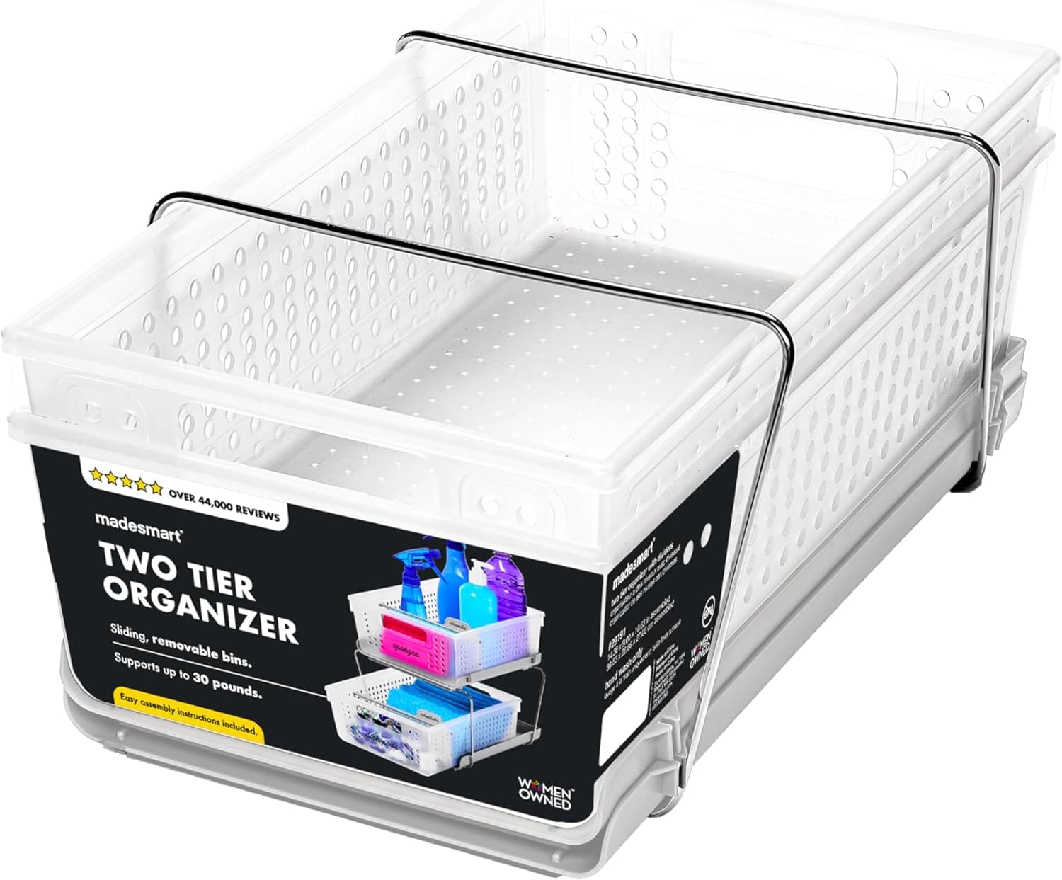 Madesmart Two Tier Organizer With Dividers General Storage The Cooks Kitchen 