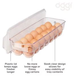 Oggi Stackable Covered Egg Holder 14 Egg Tray