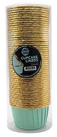 Baby Green Metallic Cupcake Liners - 50pk