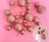 Iconic Cake Art Glitter Rose Gold Ball Topper 20pc