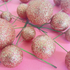 Iconic Cake Art Glitter Rose Gold Ball Topper 20pc