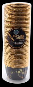Black Gold Marble Metallic Cupcake Liners - 50pcs