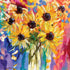 Sunflower Hard Backed Coasters Placemats & Coasters The Cooks Kitchen 