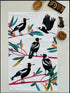 Allgifts Australia Tea Towels - Magpies Tea Towels The Cooks Kitchen 
