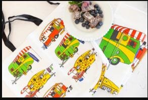 Allgifts Australia Tea Towel - Retro Caravan Tea Towels The Cooks Kitchen 
