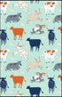 Allgifts Australia Tea Towels - Green Cows Tea Towels The Cooks Kitchen 