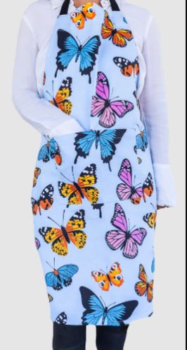 Allgifts Australia Apron (heavy Drill) - Butterfly