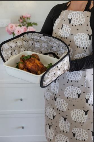 Allgifts Australia Apron (heavy Drill) - Grey Sheep Aprons The Cooks Kitchen 