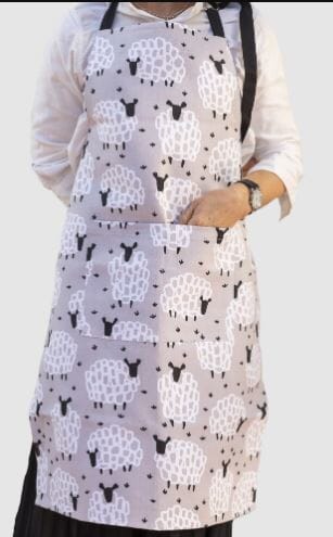 Allgifts Australia Apron (heavy Drill) - Grey Sheep Aprons The Cooks Kitchen 