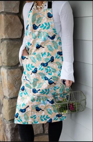 Allgifts Australia Apron (heavy Drill) - Blue Wren Aprons The Cooks Kitchen 