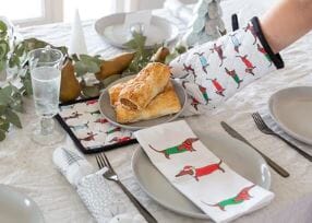 Allgifts Australia Oven Glove & Pot Holder - Xmas Dogs Mitts & Gloves The Cooks Kitchen 