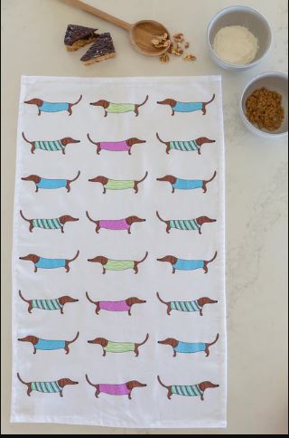 Allgifts Australia Tea Towels - Sausage Dogs