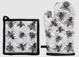 Allgifts Australia Oven Glove & Pot Holder - Sketch Bee Mitts & Gloves The Cooks Kitchen 