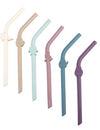 Melii Luxe Silicone Straw Set Of 6 - Assorted Colours