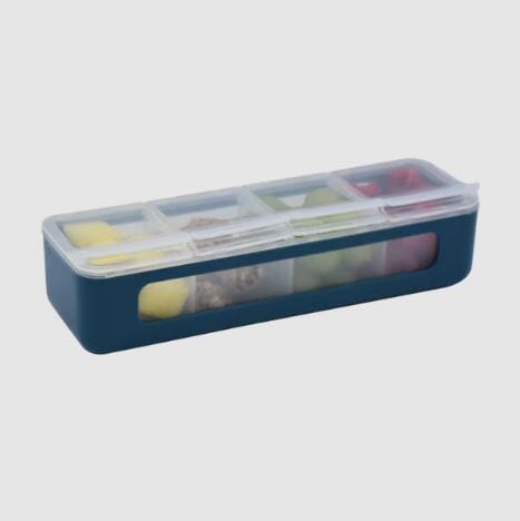 Melii Luxe 4 Compartment Snackle Box - Blue Snackle Box The Cooks Kitchen 