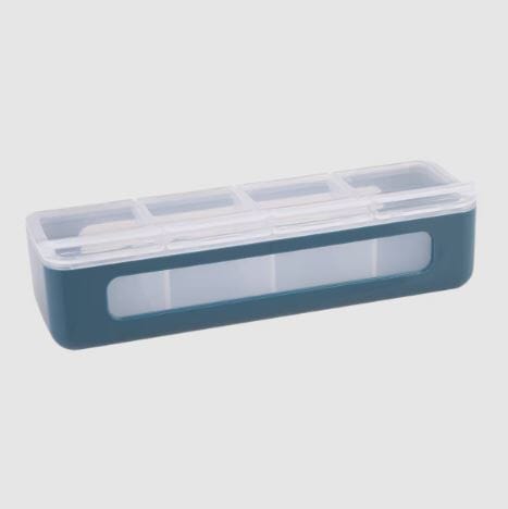 Melii Luxe 4 Compartment Snackle Box - Blue Snackle Box The Cooks Kitchen 