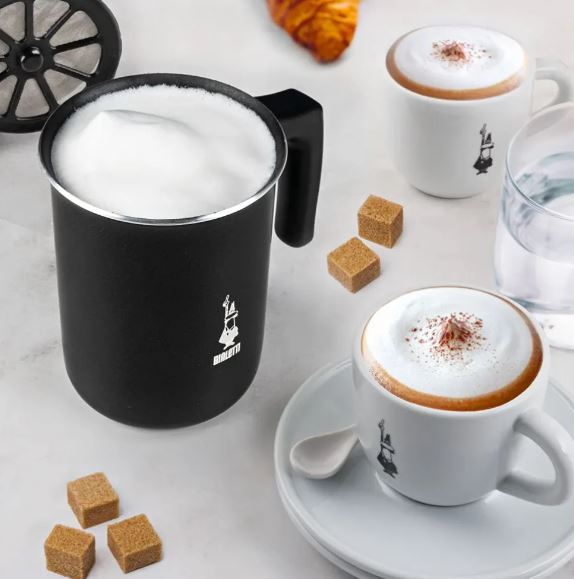 Bialetti Tuttocrema Cappuccino Milk Frother - Black - Aluminium 3 Cup