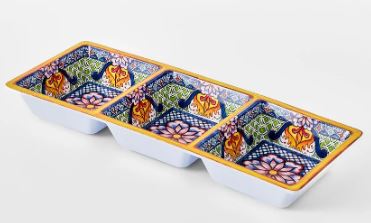 Prepara 3 Section Taco Tray - Yellow