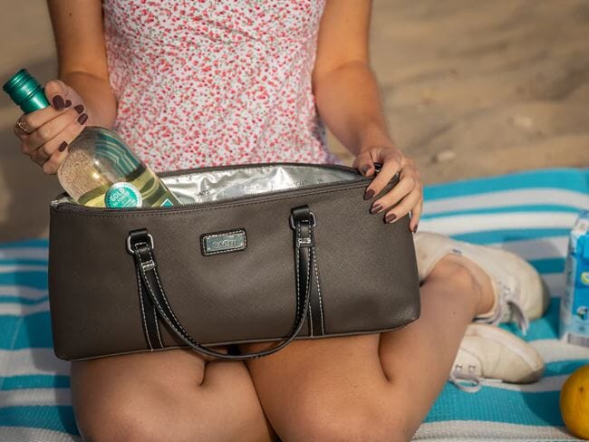 Sachi Insulated Wine Purse - Charcoal Barware Accessories The Cooks Kitchen 