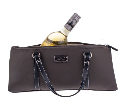 Sachi Insulated Wine Purse - Charcoal