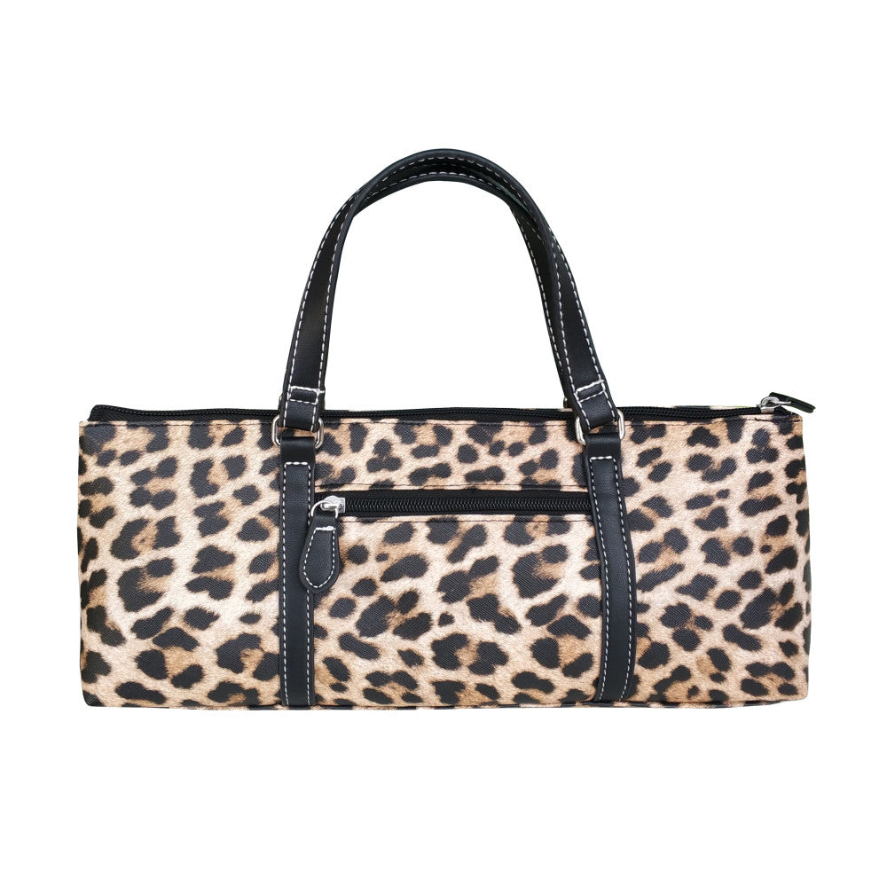 Sachi Insulated Wine Purse - Leopard Natural