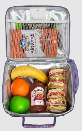 Sachi Style 321 Insulated Crew Lunch Bag With Bottle Holder - Marble Swirls