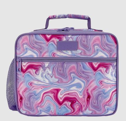 Sachi Style 321 Insulated Crew Lunch Bag With Bottle Holder - Marble Swirls
