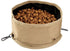 Sachi Pupbowl Portable Folding Dog Bowl - Latte