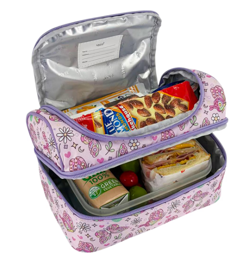 Sachi Style 235 Insulated Double Decker Lunch Bag Butterfly Bliss