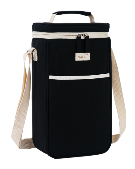 Sachi Two Bottle Insulated Wine Cooler Black
