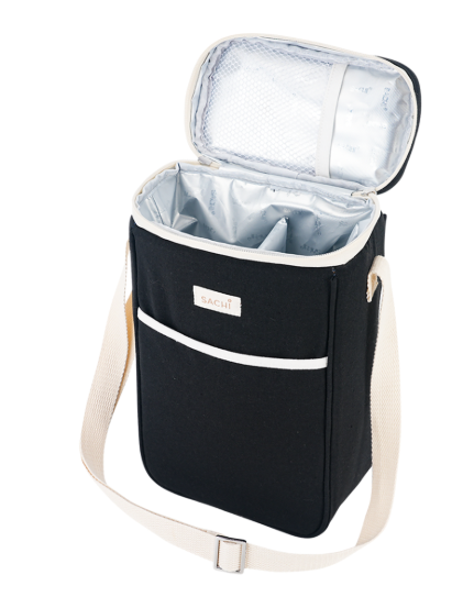 Sachi Two Bottle Insulated Wine Cooler Black