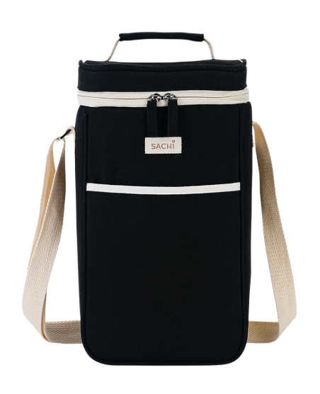 Sachi Two Bottle Insulated Wine Cooler Black