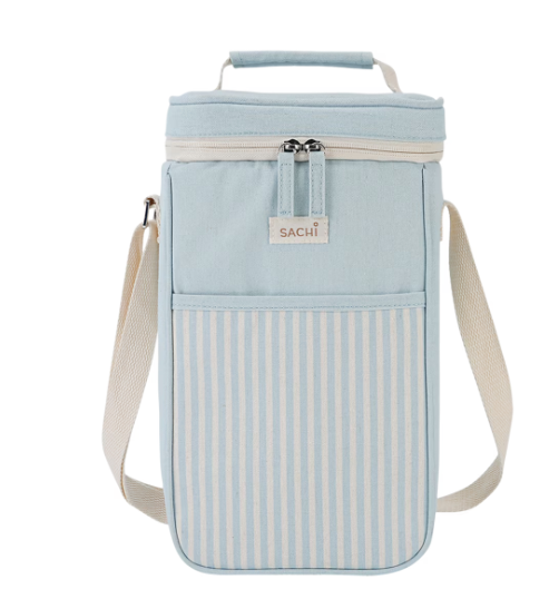 Sachi Two Bottle Insulated Wine Cooler Pale Blue