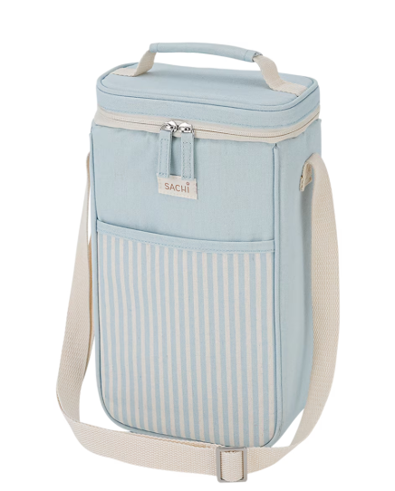 Sachi Two Bottle Insulated Wine Cooler Pale Blue