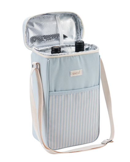 Sachi Two Bottle Insulated Wine Cooler Pale Blue