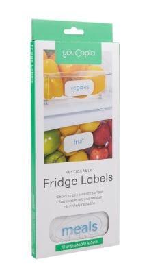 Youcopia® Restickable Fridge Labels White Pkg/10 Freezer Storage The Cooks Kitchen 