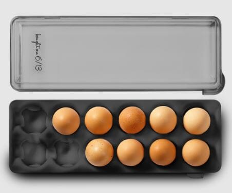 Made Smart Egg Holder With Snap On Lid 34.3x12.7x7.6cm - Carbon Cheese & Egg Storage The Cooks Kitchen 