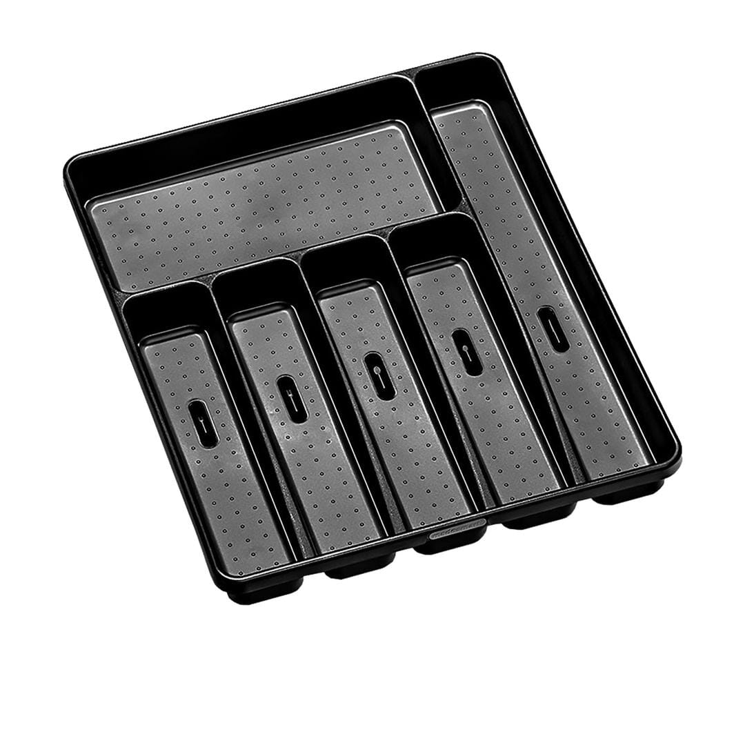 Madesmart 6 Compartment Cutlery Tray - Carbon Cutlery & Utensil Storage The Cooks Kitchen 