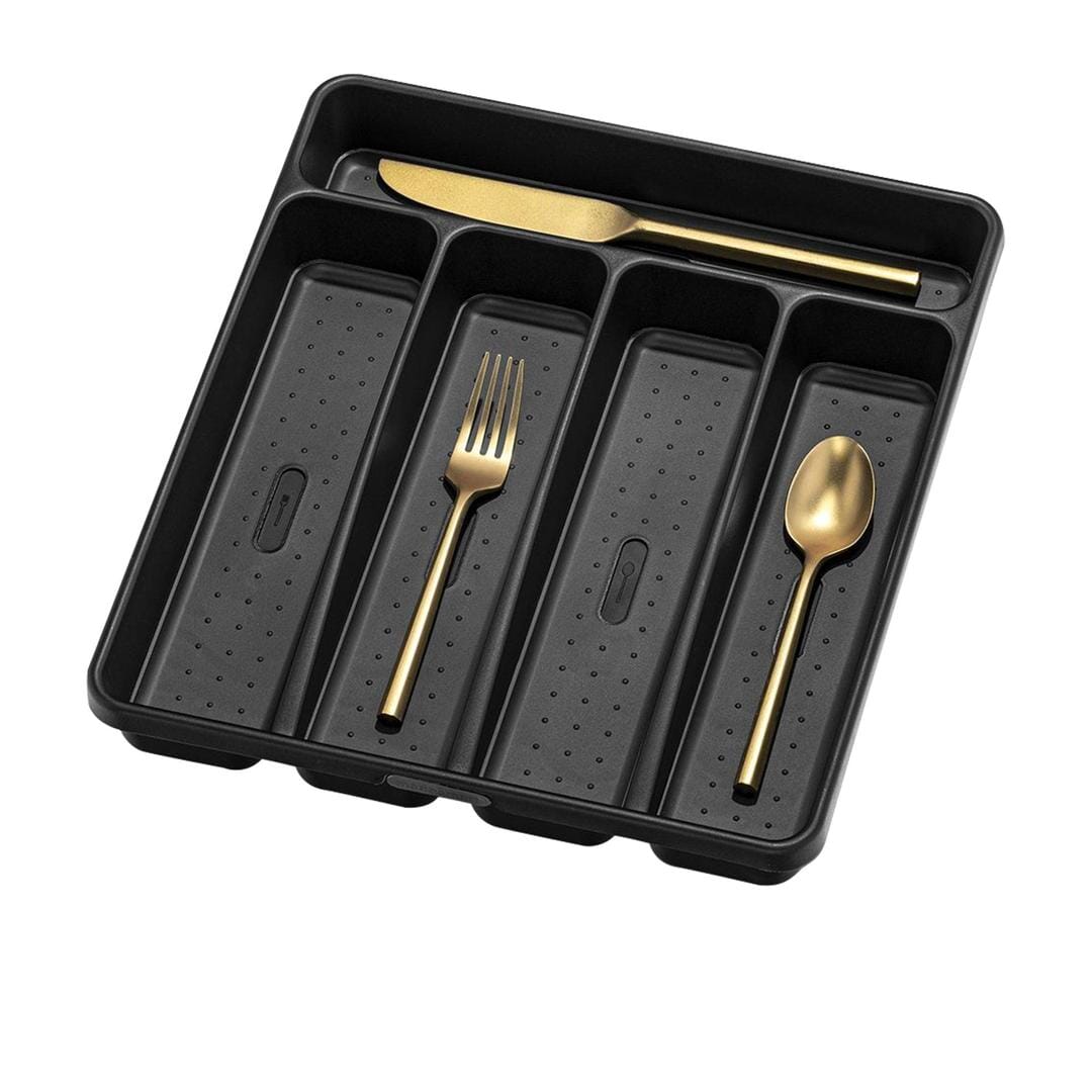 Madesmart 5 Compartment Cutlery Tray - Carbon Cutlery & Utensil Storage The Cooks Kitchen 