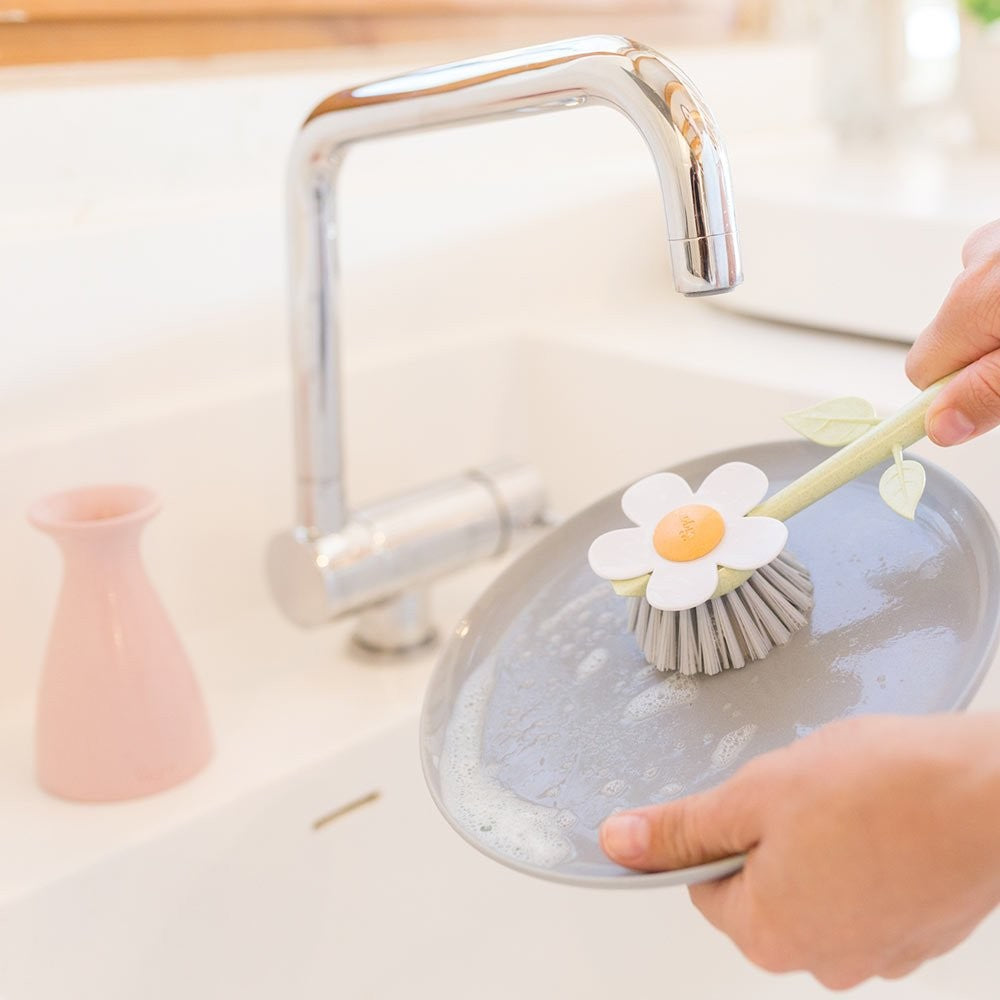 Vigar Florganic Dish Brush With Pink Vase 