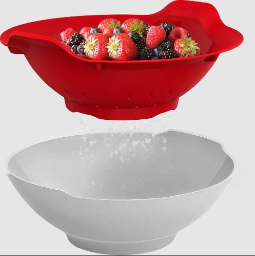 Market Fresh Colander Set Red/white Whisks, Funnels & Colanders The Cooks Kitchen 