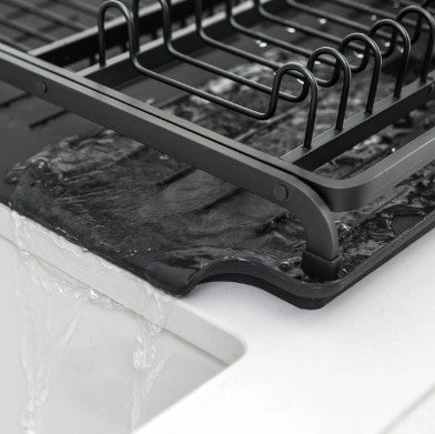 Brabantia Dish Drying Rack - Dark Grey - Bonus Cleaning Pads
