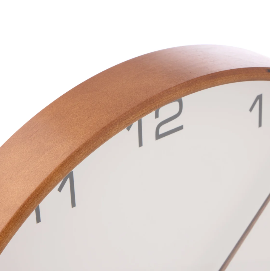 Karlsson Acento Wall Clock White & Walnut