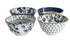 Tokyo Design Studio Flora Japonica Mixed Rice Bowl 12cm 4 Piece In Blue