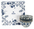 Tokyo Design Studio Flora Japonica Mixed Rice Bowl 12cm 4 Piece In Blue