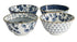 Tokyo Design Studio Flora Japonica Mixed Rice Bowl 12cm 4 Piece In Blue